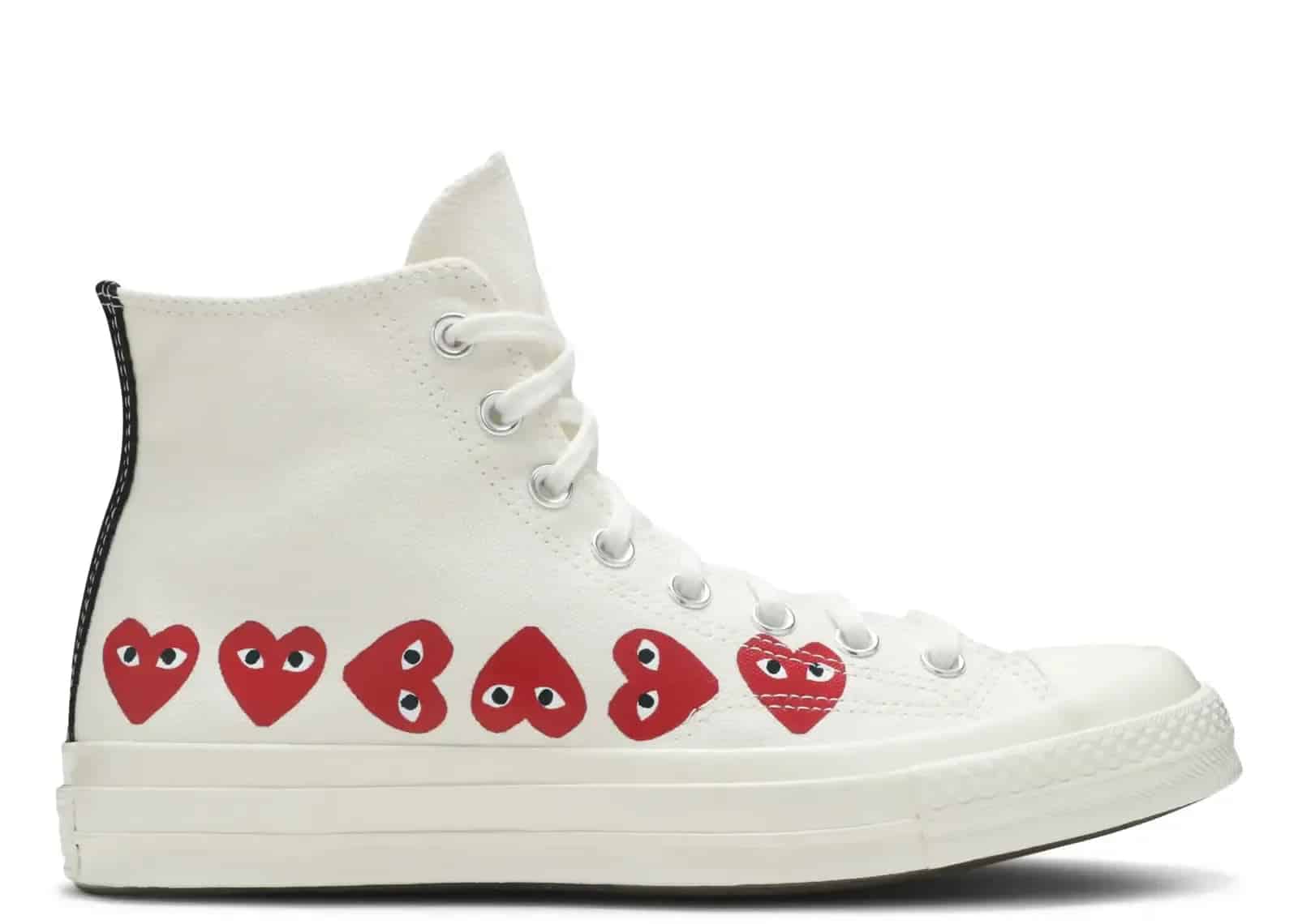 Converse Chuck Taylor All Star 70 Hi Comme Des Garcons PLAY Multi-Heart White - Mind Türkiye