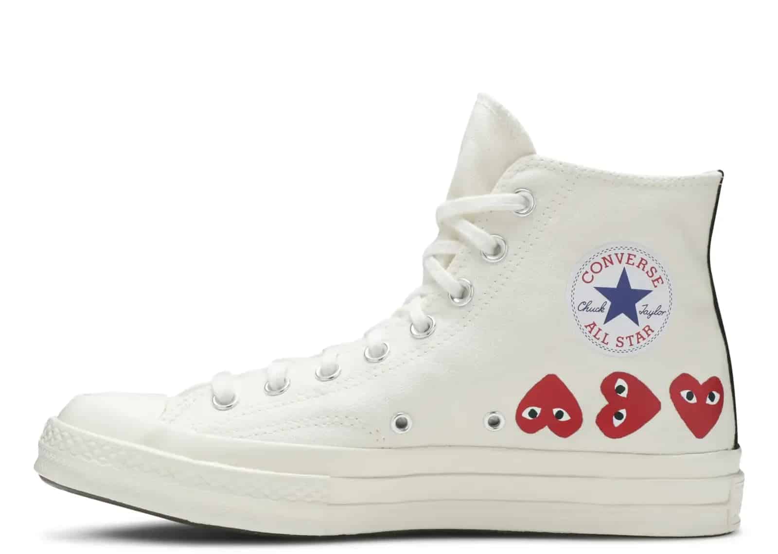 Converse Chuck Taylor All Star 70 Hi Comme Des Garcons PLAY Multi-Heart White - Mind Türkiye