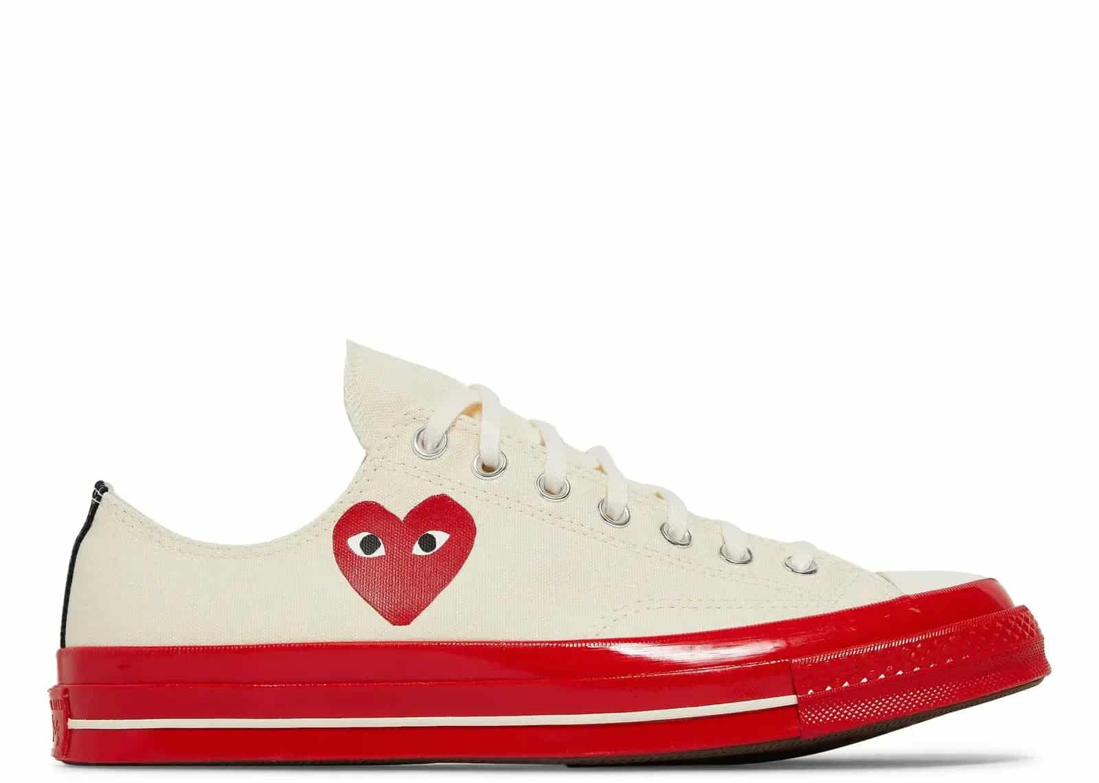 Converse Chuck Taylor All Star 70 Ox Comme Des Garcons PLAY Egret Red Midsole - Mind Türkiye