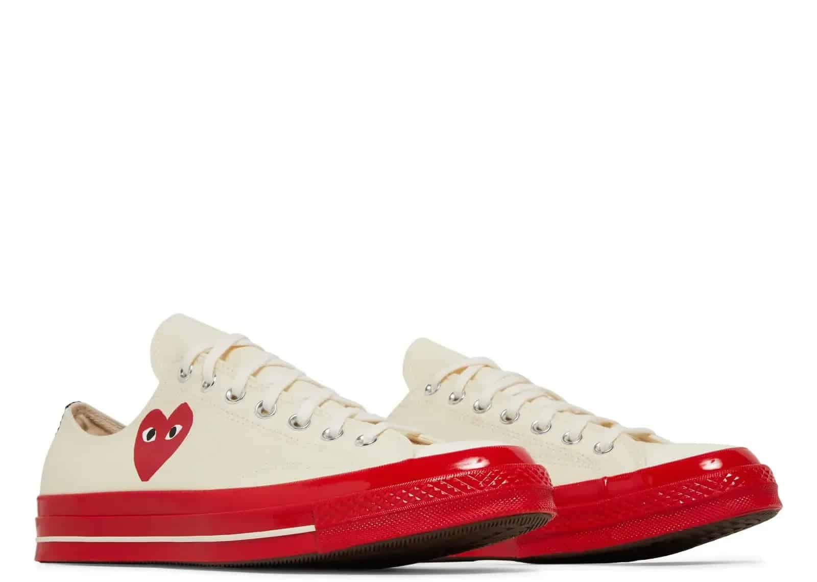 Converse Chuck Taylor All Star 70 Ox Comme Des Garcons PLAY Egret Red Midsole - Mind Türkiye