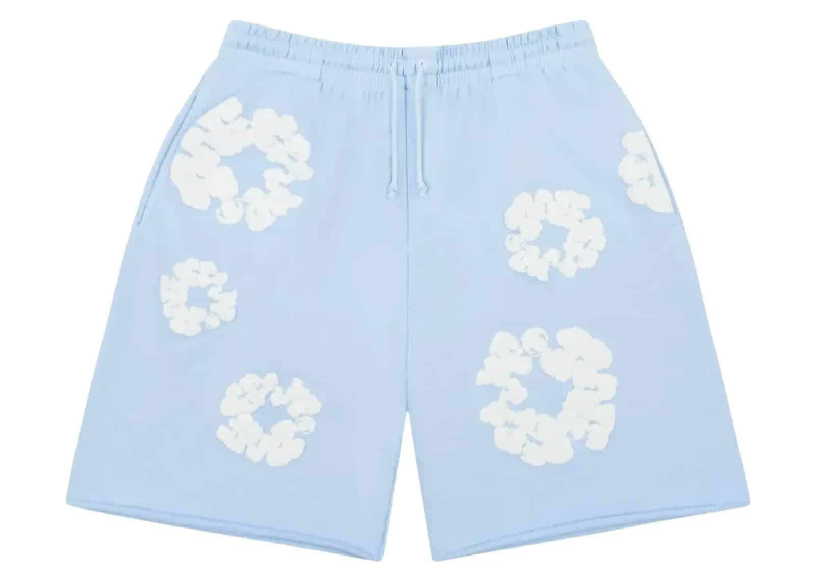 Denim Tears The Cotton Wreath Sweatshorts Powder Blue - Mind Türkiye