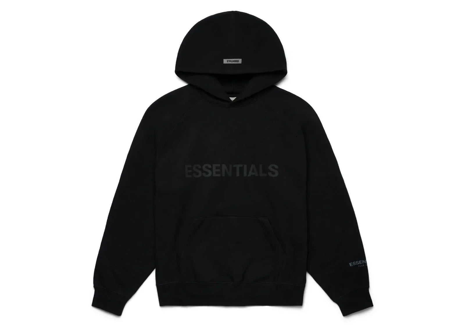 Fear of God Essentials Pullover Hoodie Applique Logo Dark Slate Stretch Limo Black - Mind Türkiye
