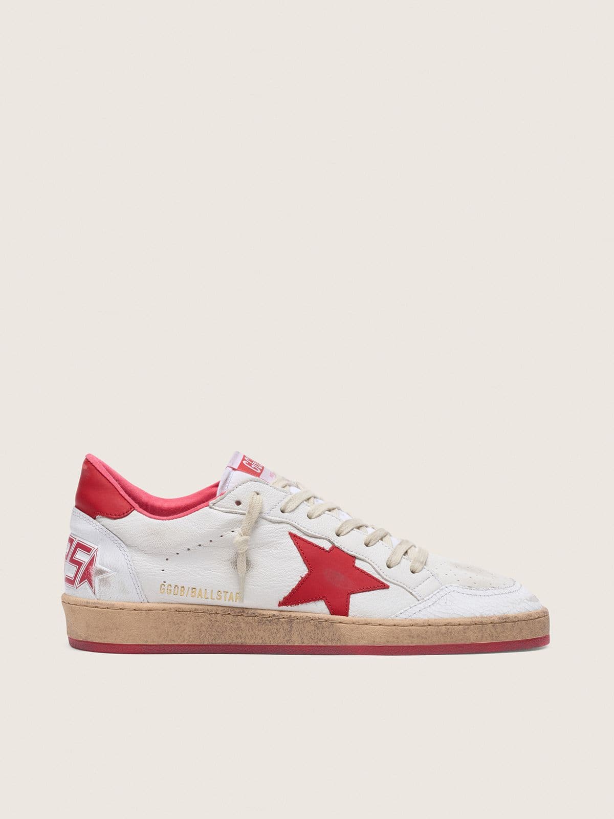 Golden Goose Men’s Ball Star In White Leather