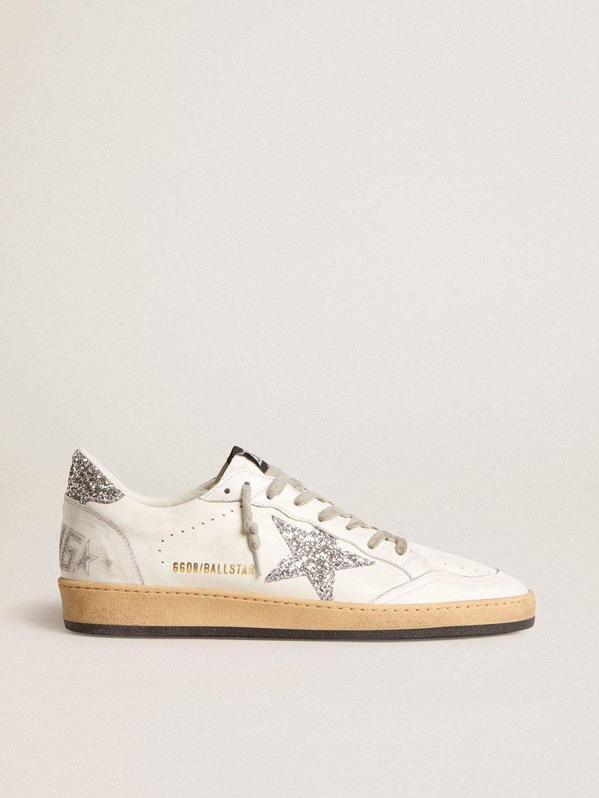 Golden Goose Men’s Ball Star Wishes In Nappa Leather With Glitter Star And Heel Tab - Mind Türkiye