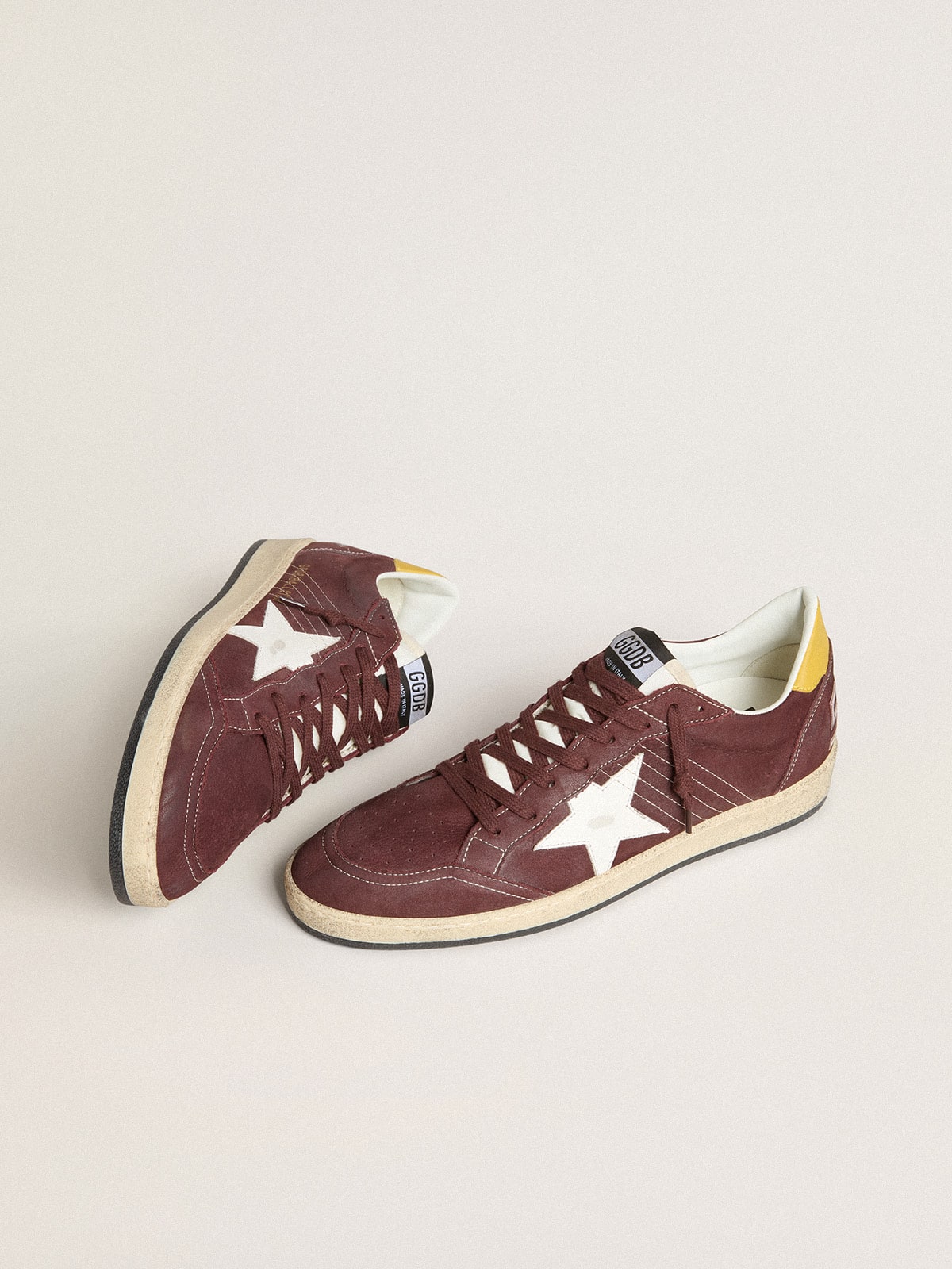 Golden Goose Men’s Ball Star In Chocolate Nubuck With Leather Star And Heel Tab - Mind Türkiye