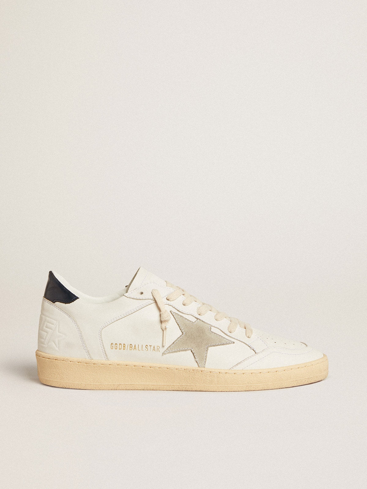 Golden Goose Ball Star With Ice-Gray Suede Star And Blue Leather Heel Tab