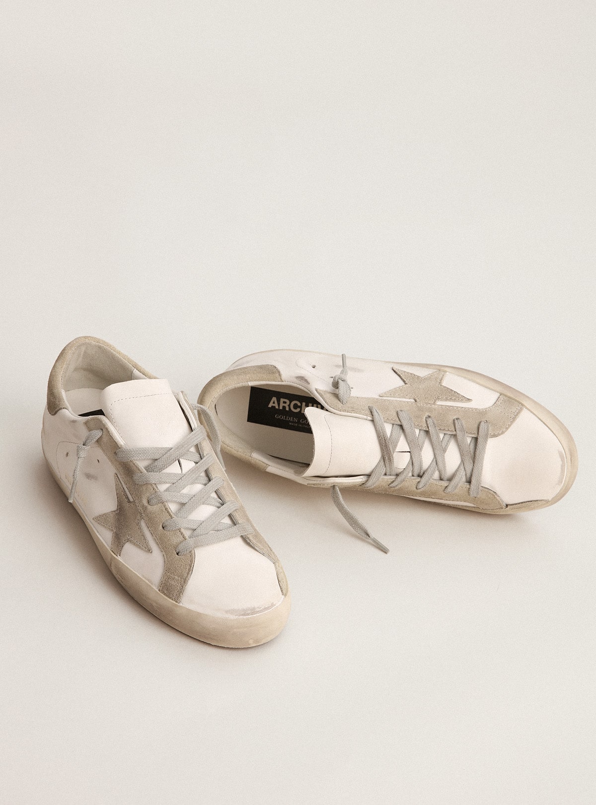 Golden Goose Women’s Super-Star With Gray Suede Star And Heel Tab - Mind Türkiye