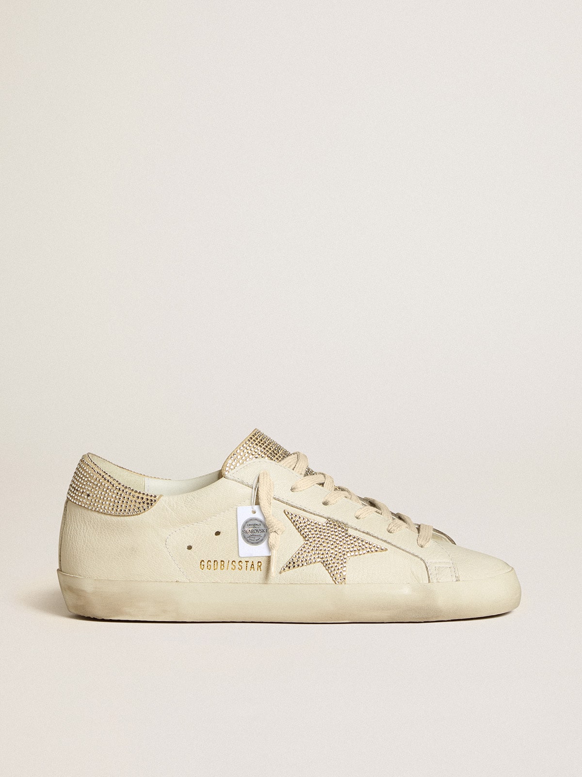 Golden Goose Women’s Super-Star In Nappa Leather With Swarovski Crystal Star And Heel Tab - Mind Türkiye
