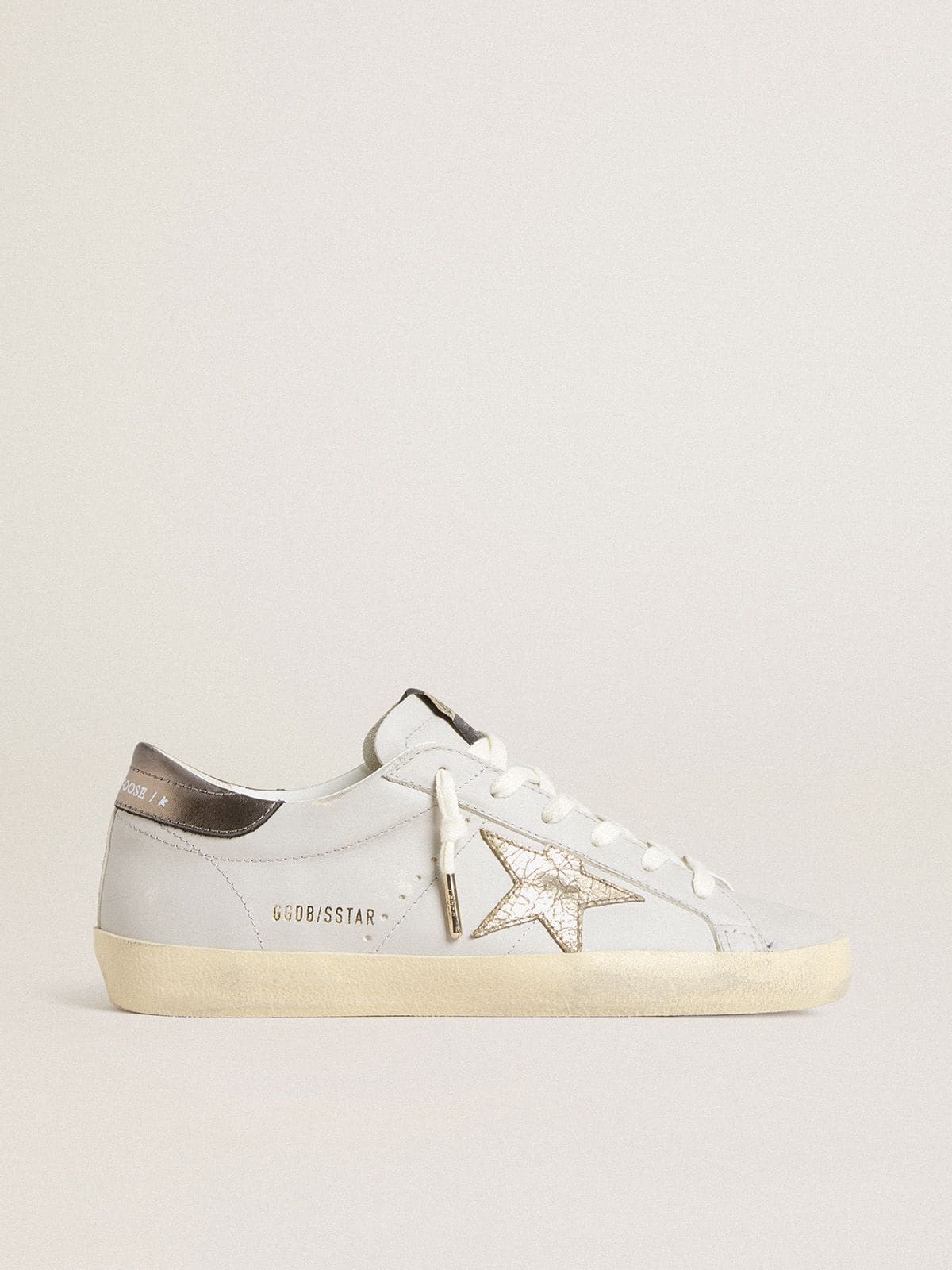 Golden Goose Super-Star With Crackle Leather Star And Metallic Foiled Leather Heel Tab - Mind Türkiye