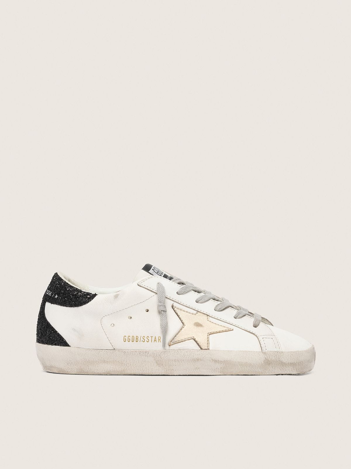 Golden Goose Women’s Super-Star With Gold Star And Black Glitter Heel Tab - Mind Türkiye
