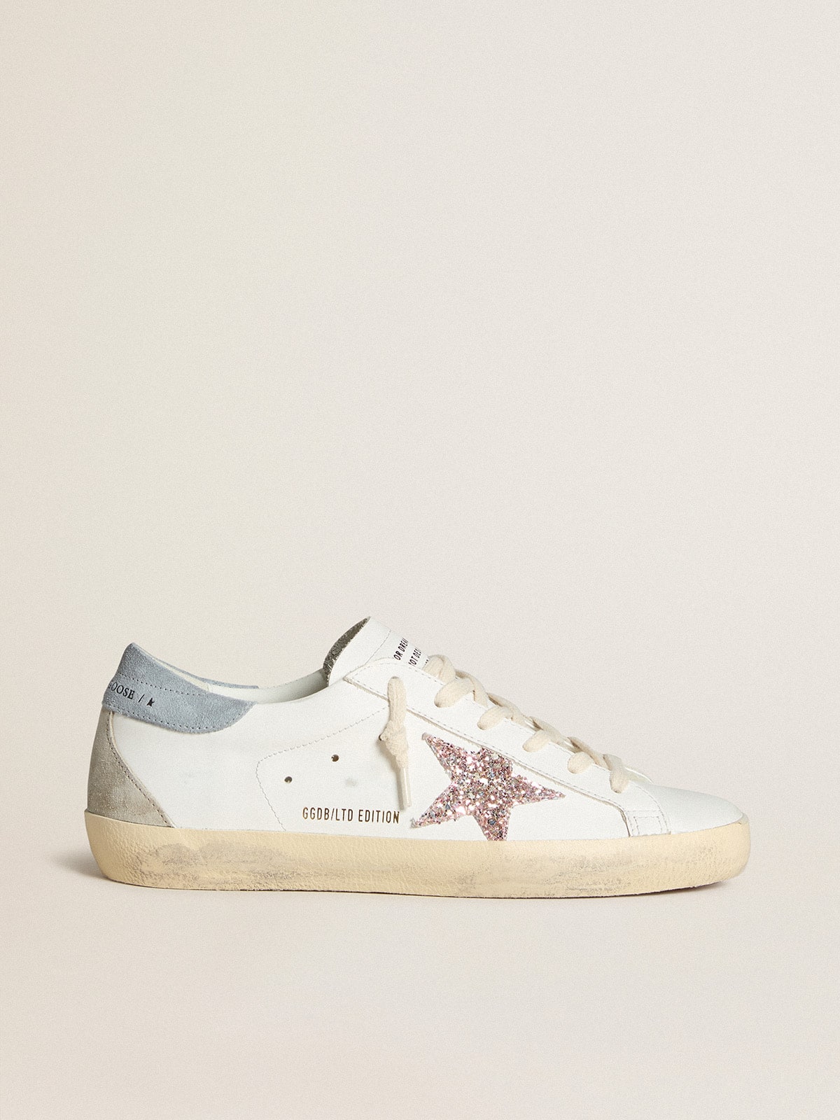 Golden Goose Women’s Super-Star LTD With Multicolor Glitter Star And Suede Heel Tab