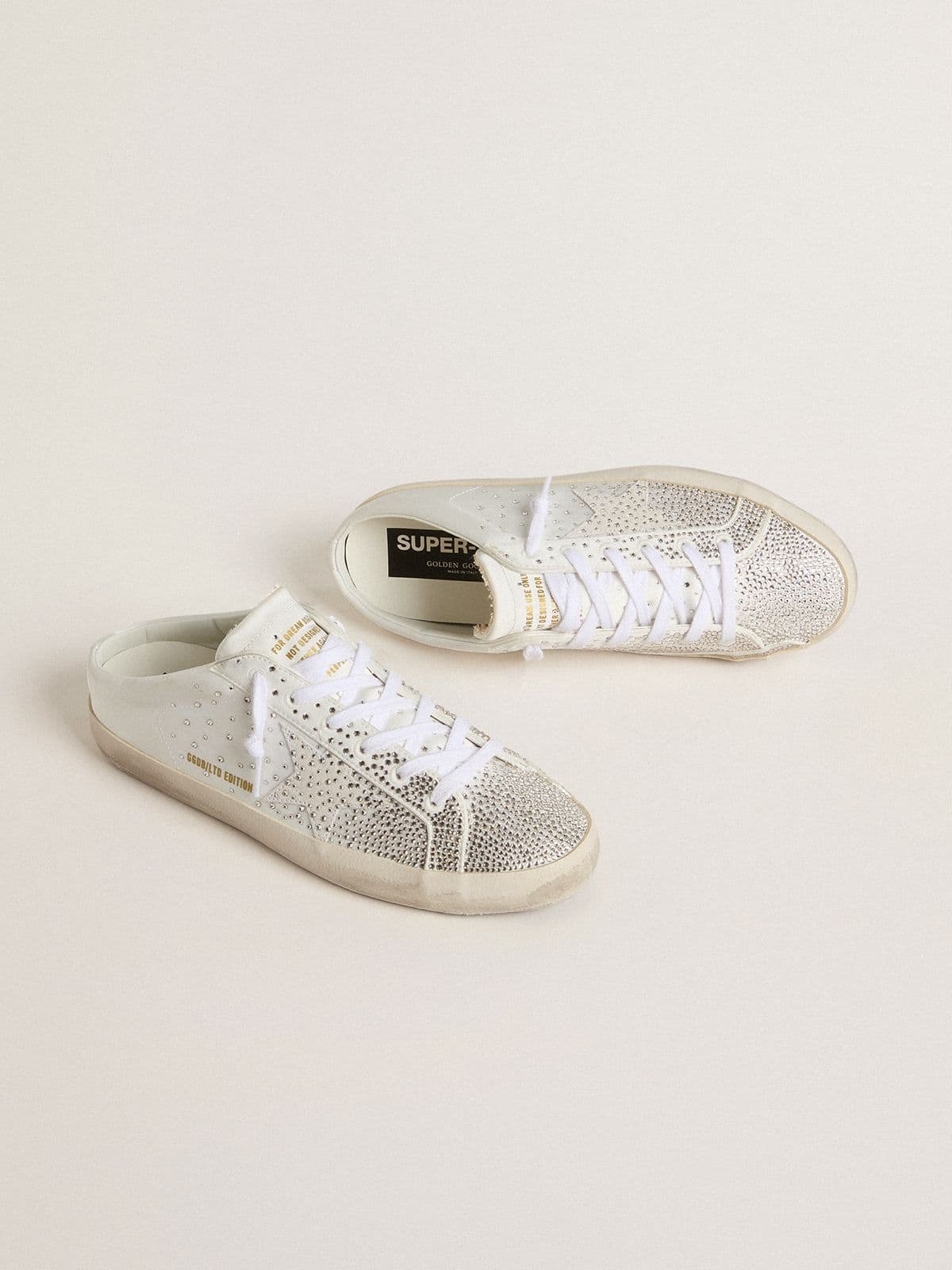 Golden Goose Women’s Super-Star Sabot Ltd With Gray Suede Star And Swarovski Crystals - Mind Türkiye