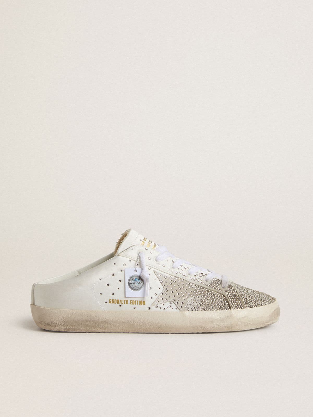 Golden Goose Women’s Super-Star Sabot Ltd With Gray Suede Star And Swarovski Crystals - Mind Türkiye