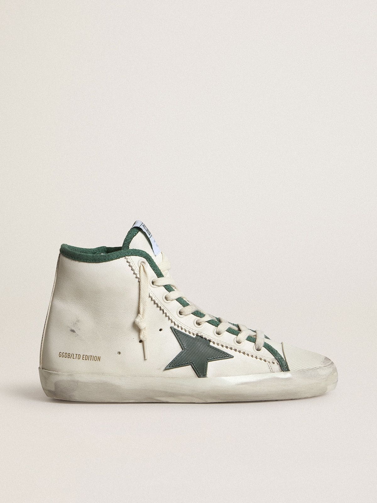 Golden Goose Women’s Francy LTD In Nappa Leather With Green Rubber Star - Mind Türkiye