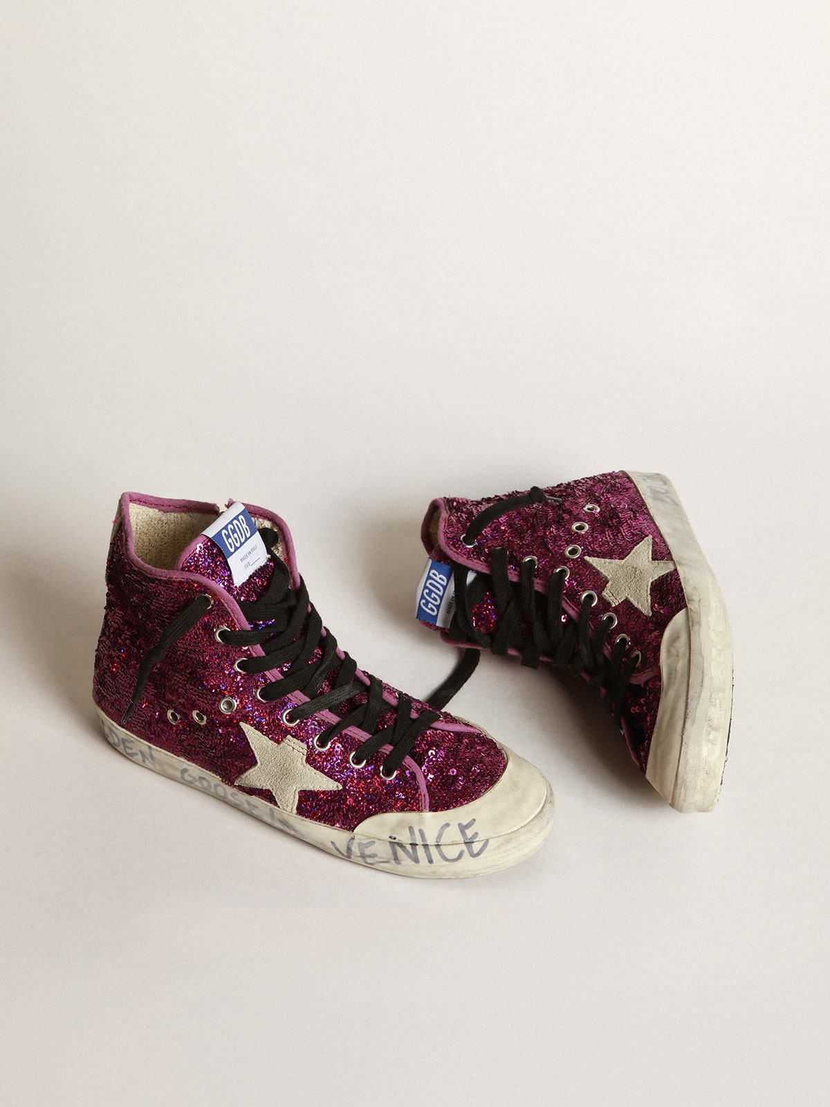Golden Goose Francy Sneakers With Sequins And Handwritten Lettering On The Outsole - Mind Türkiye