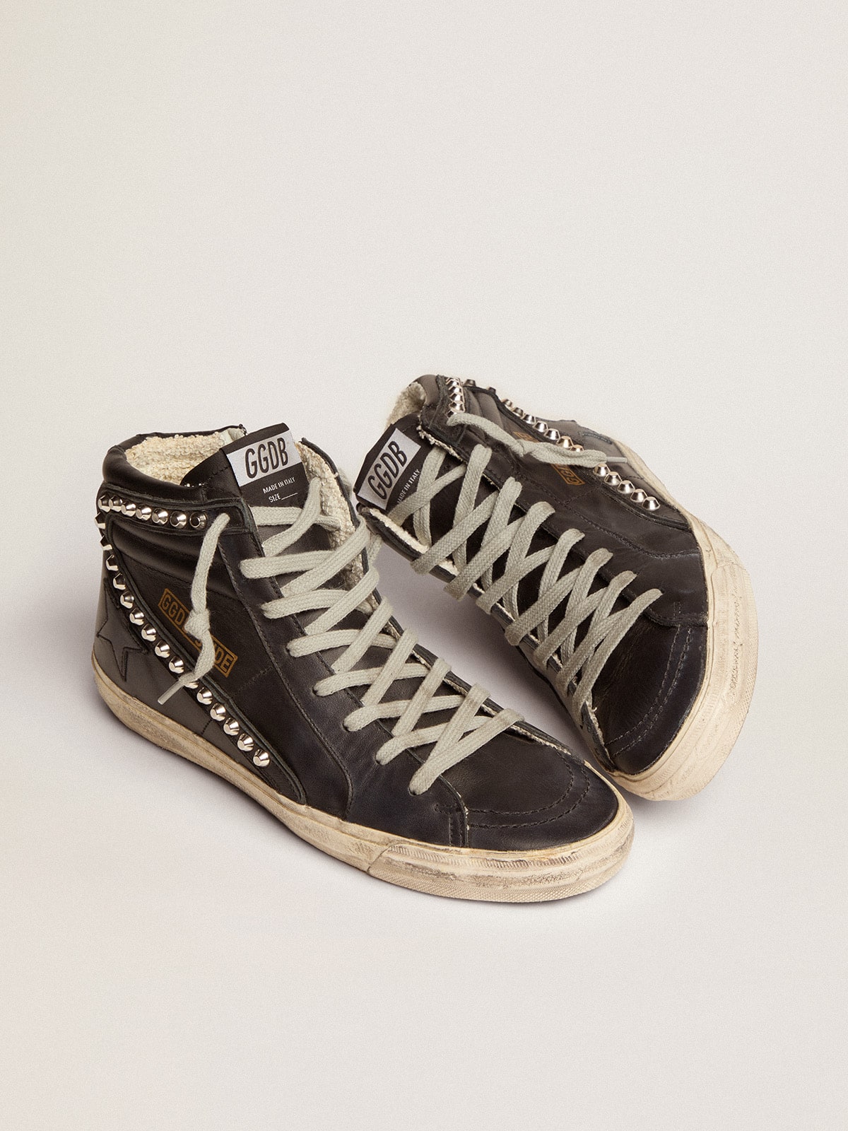 Golden Goose Women’s Slide Black With Studs - Mind Türkiye