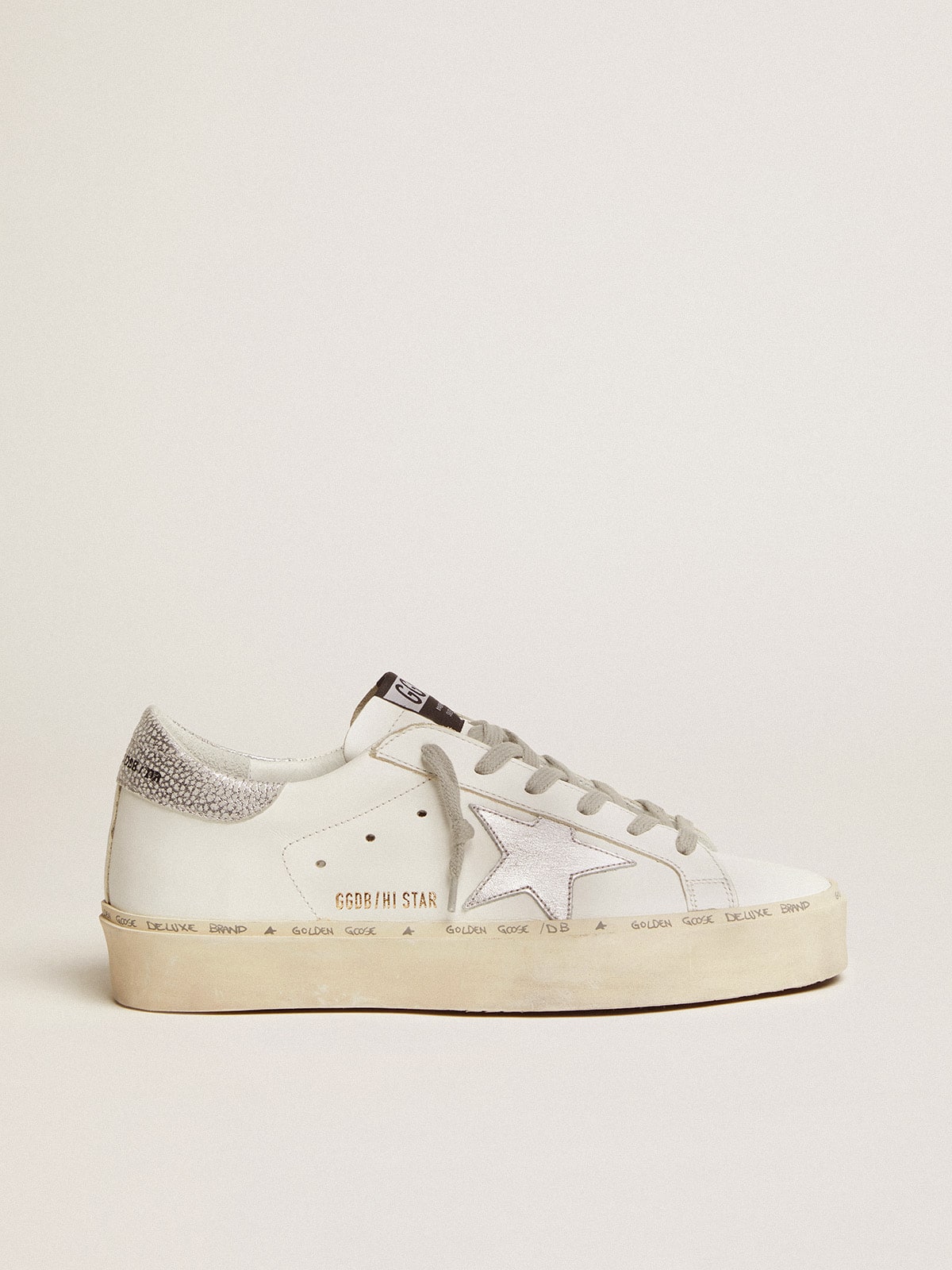 Golden Goose Women’s Hi Star With Star And Metallic Silver Heel - Mind Türkiye