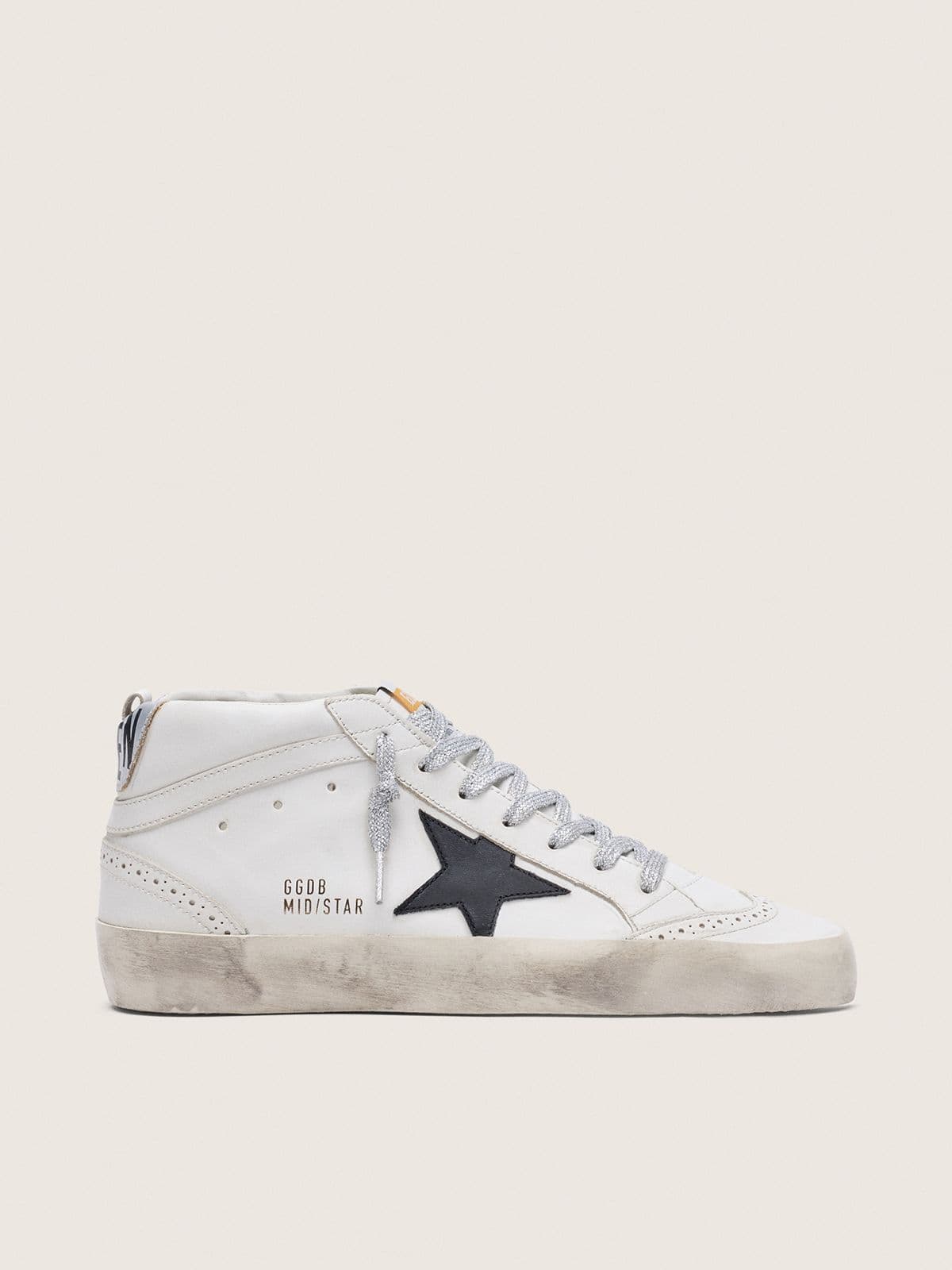 Golden Goose Women’s Mid Star With Laminated Heel Tab And Glitter Laces - Mind Türkiye