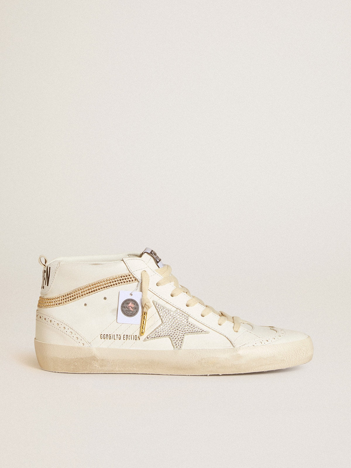 Golden Goose Mid Star With Star And Heel Tab In Suede With Swarovski Crystals - Mind Türkiye