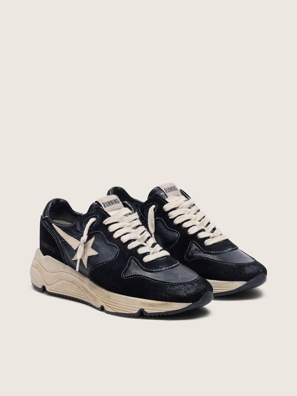 Golden Goose Women’s Running Sole In Black Nappa And Suede - Mind Türkiye