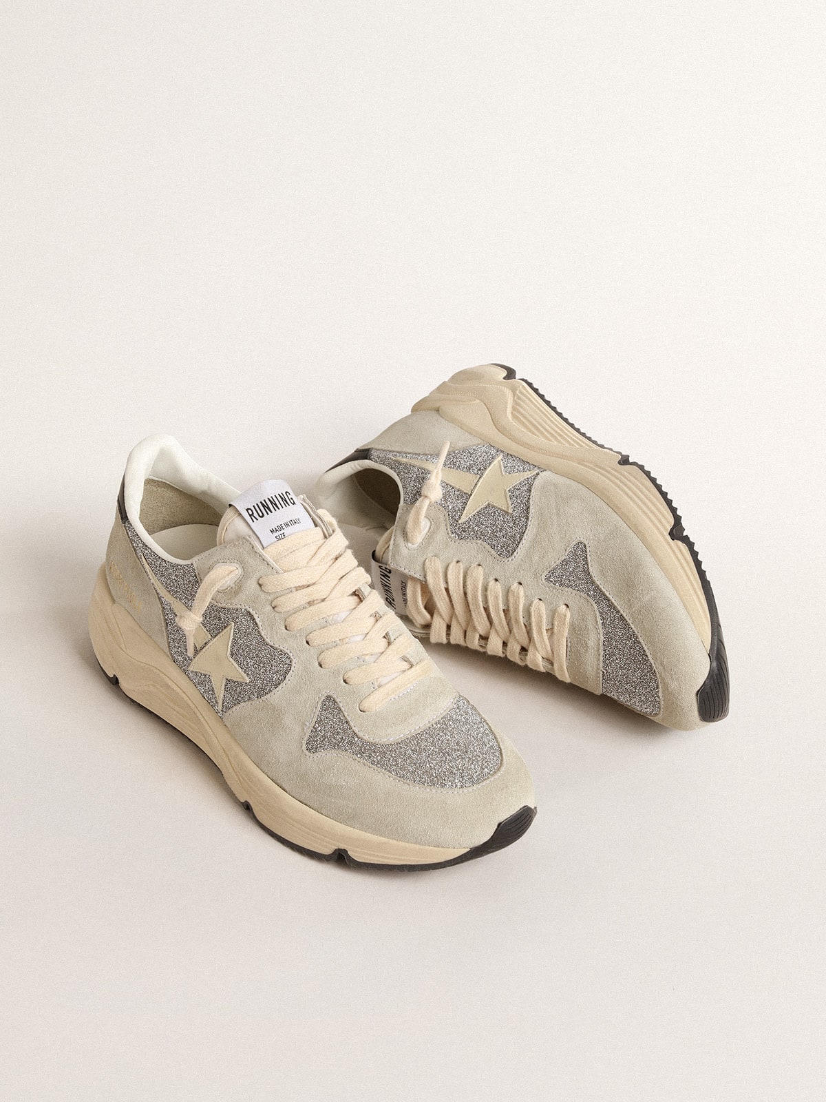 Golden Goose Women’s Running Sole Embellished With Swarovski Crystals And Ivory Star - Mind Türkiye