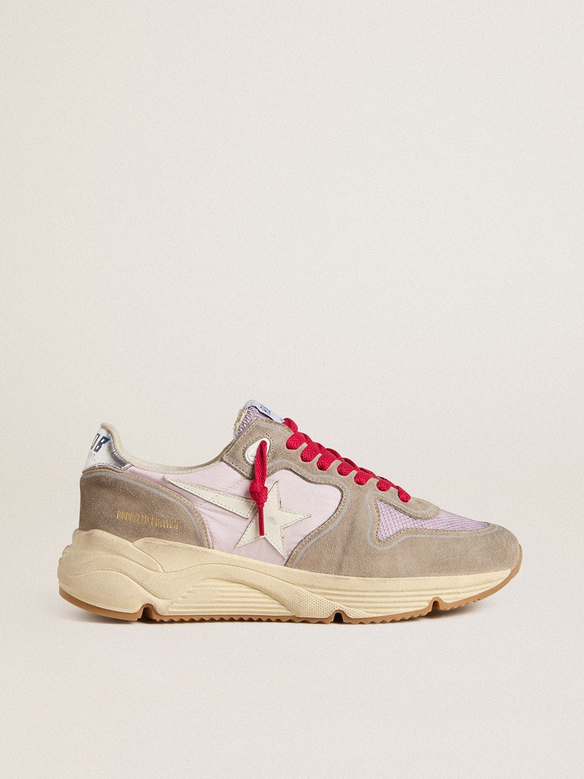 Golden Goose Running Sole LTD In Pink Nylon With White Leather Star - Mind Türkiye