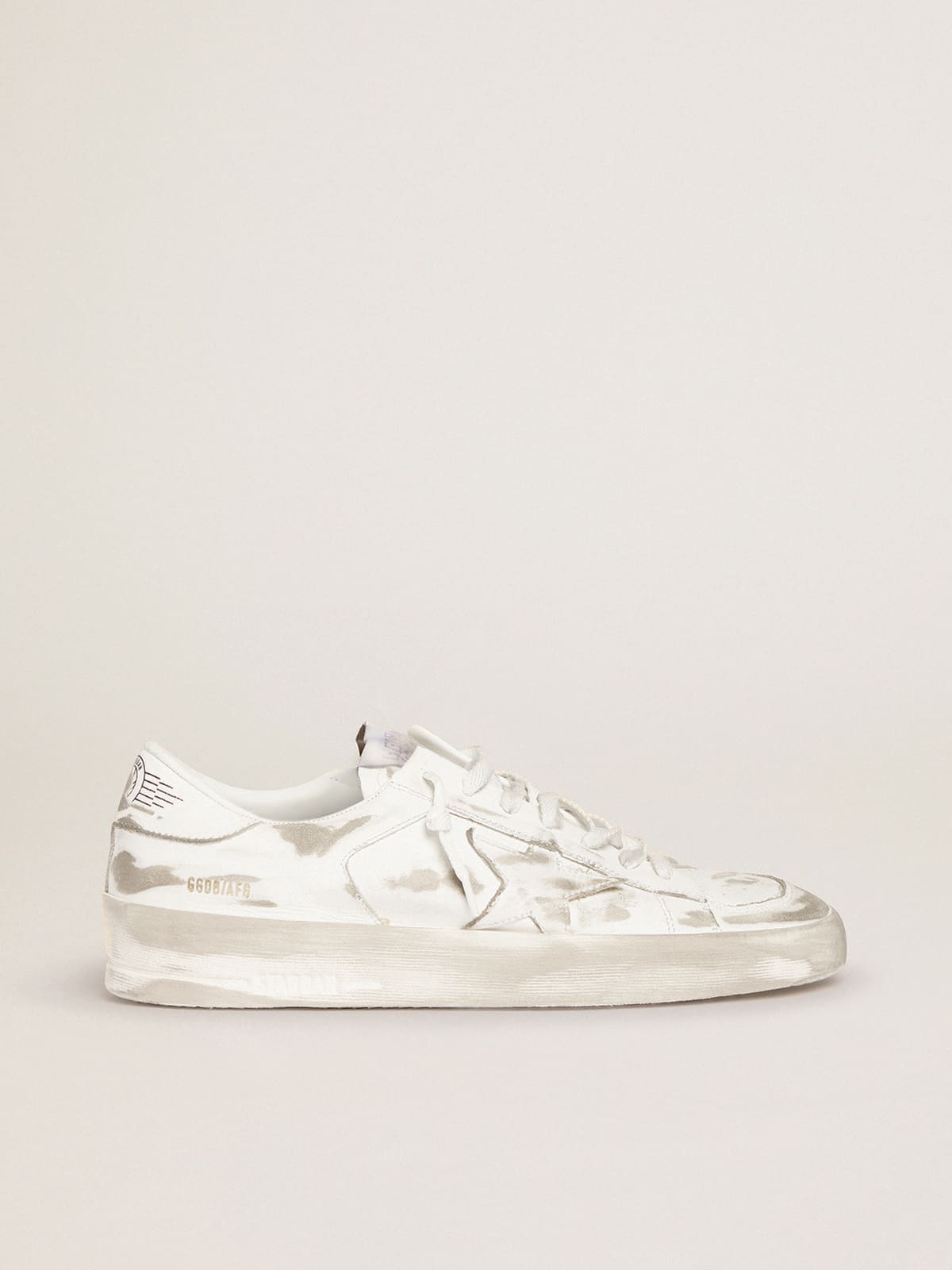 Golden Goose Stardan Sneakers In White Leather With Lived-In Treatment - Mind Türkiye