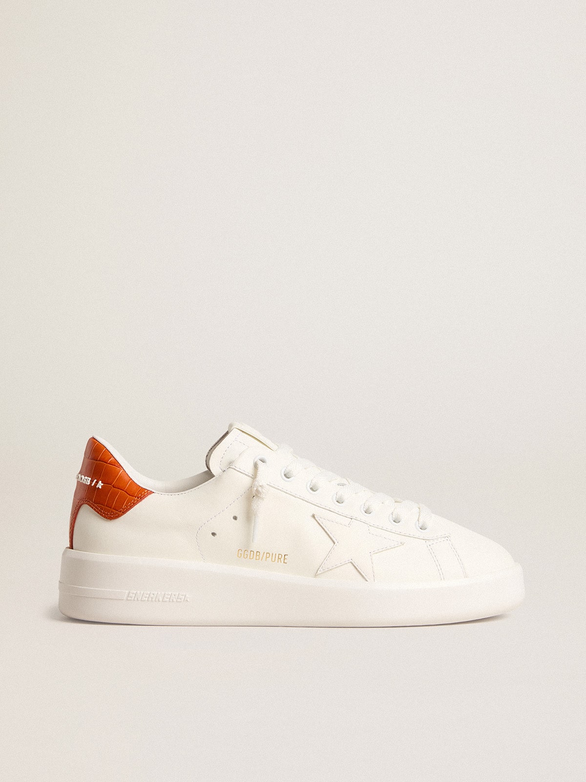 Golden Goose Women’s Purestar With White Leather Star And Orange Heel Tab - Mind Türkiye