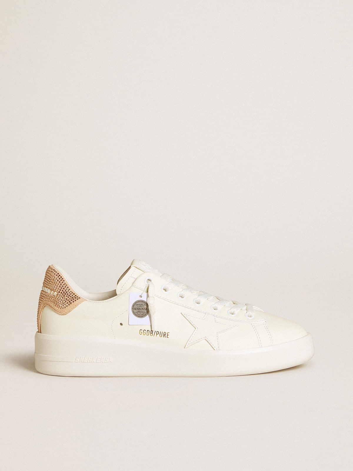 Golden Goose Purestar With Leather Star And Suede Heel Tab With Swarovski Crystals - Mind Türkiye