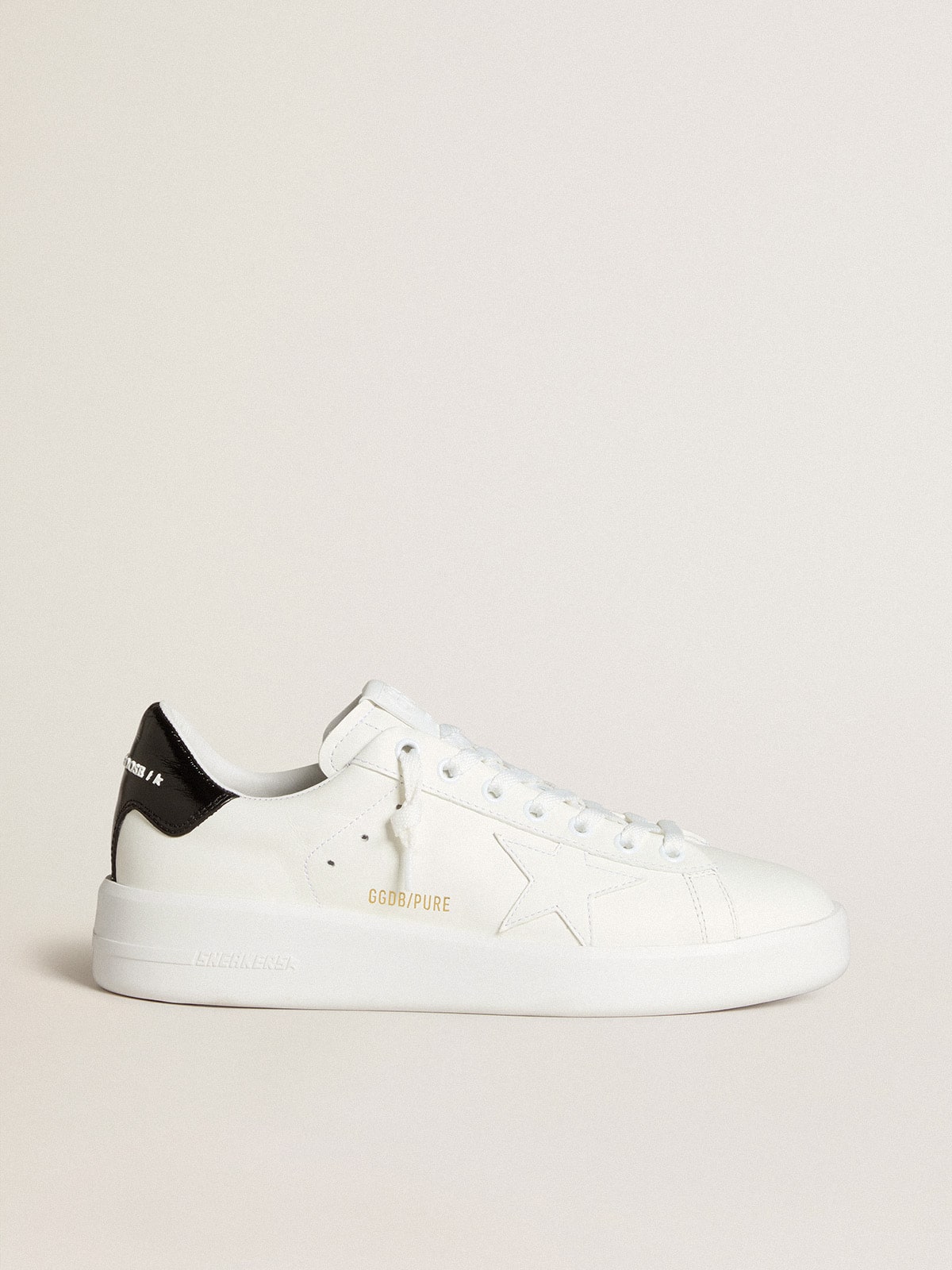 Golden Goose Women’s Purestar With Leather Star And Black Patent Leather Heel Tab - Mind Türkiye