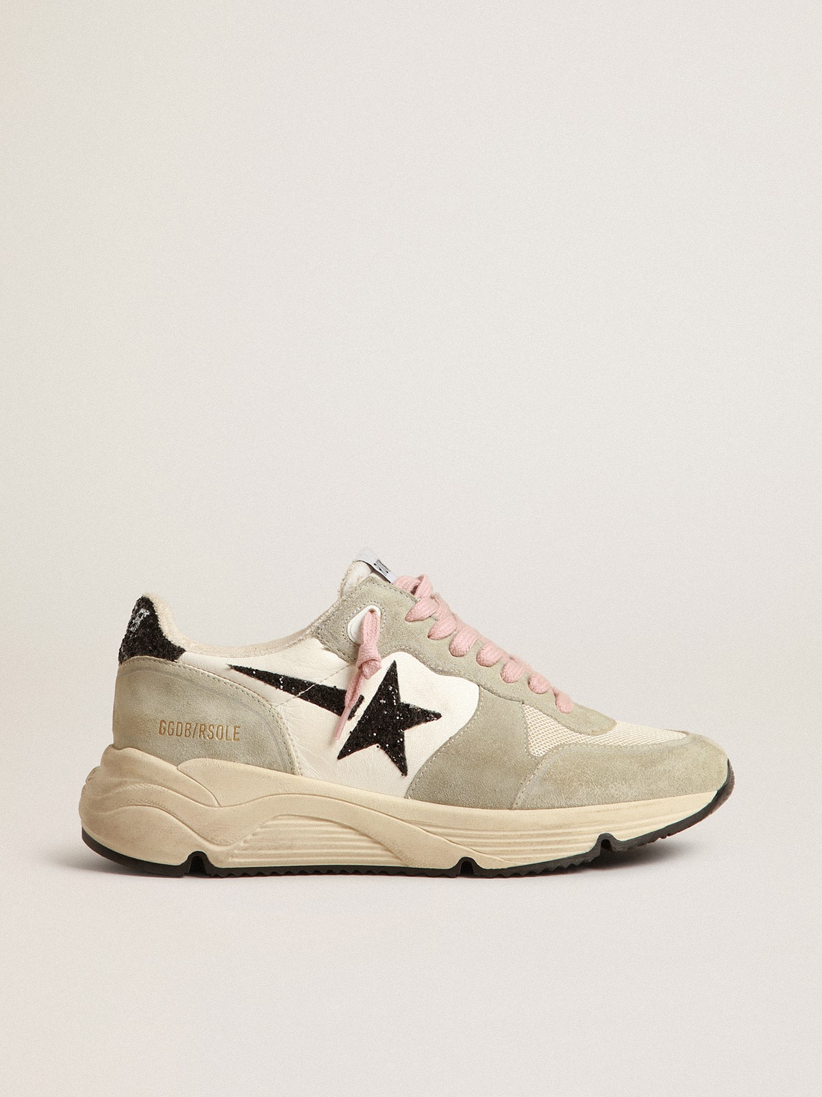 Golden Goose Running Sole With Gray Suede Inserts And Black Glitter Star - Mind Türkiye