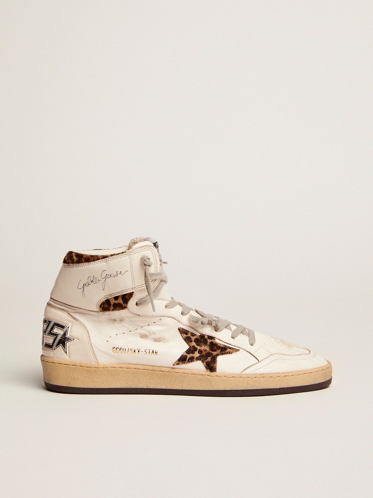 Golden Goose Women’s Sky-Star With Signature And Leopard Print Pony Skin Inserts - Mind Türkiye