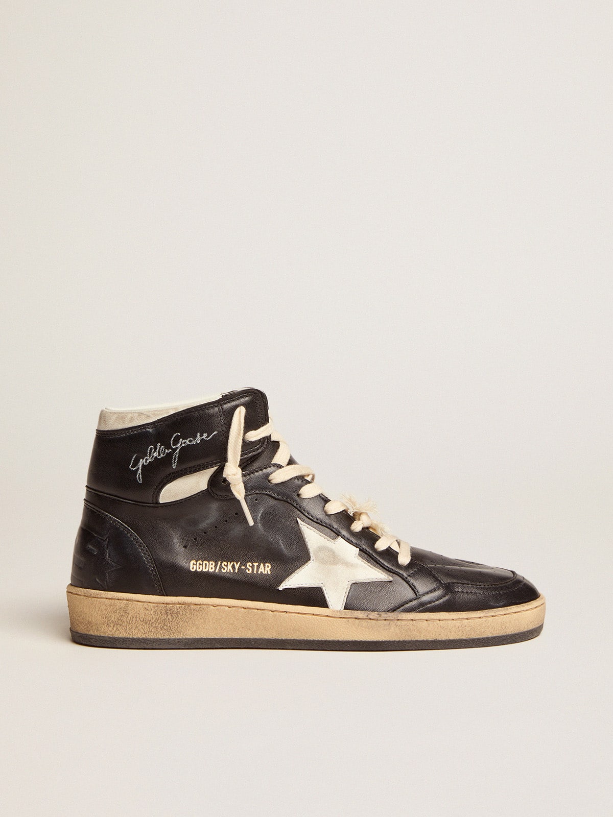 Golden Goose Women’s Sky-Star In Black Nappa With White Star - Mind Türkiye