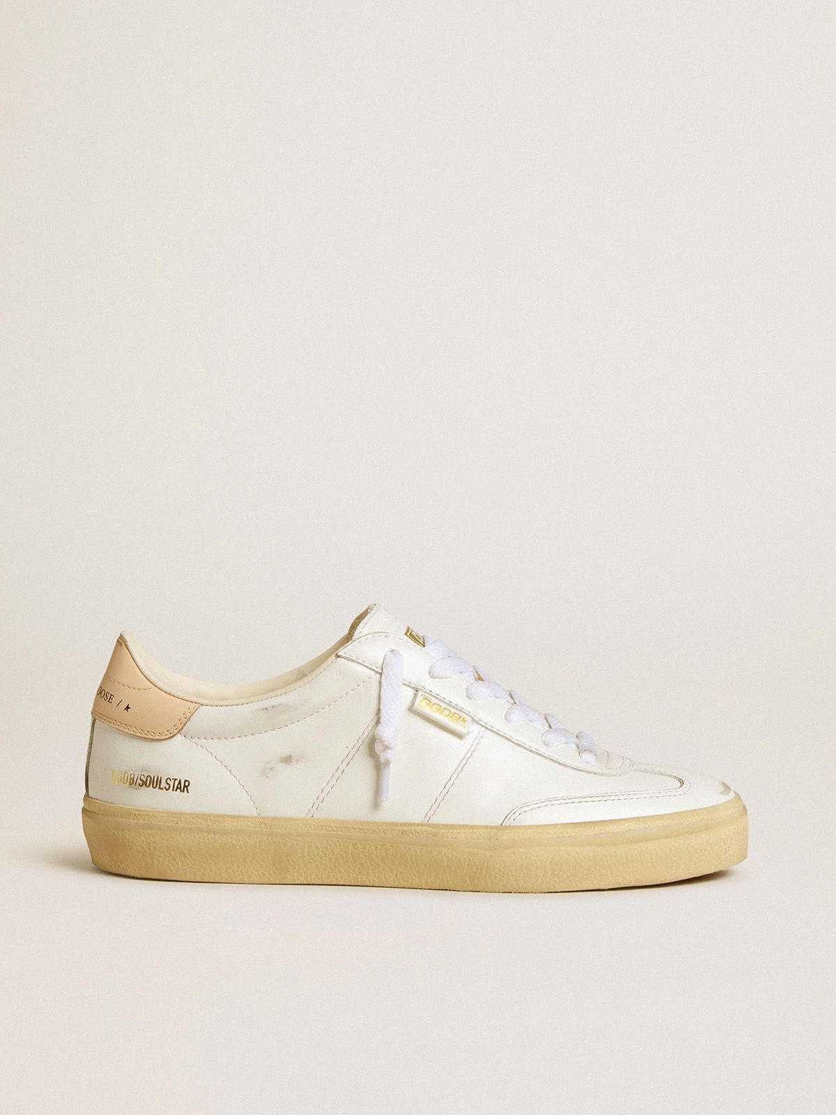 Golden Goose Women’s Soul Star In White Leather With Pink Leather Heel Tab - Mind Türkiye