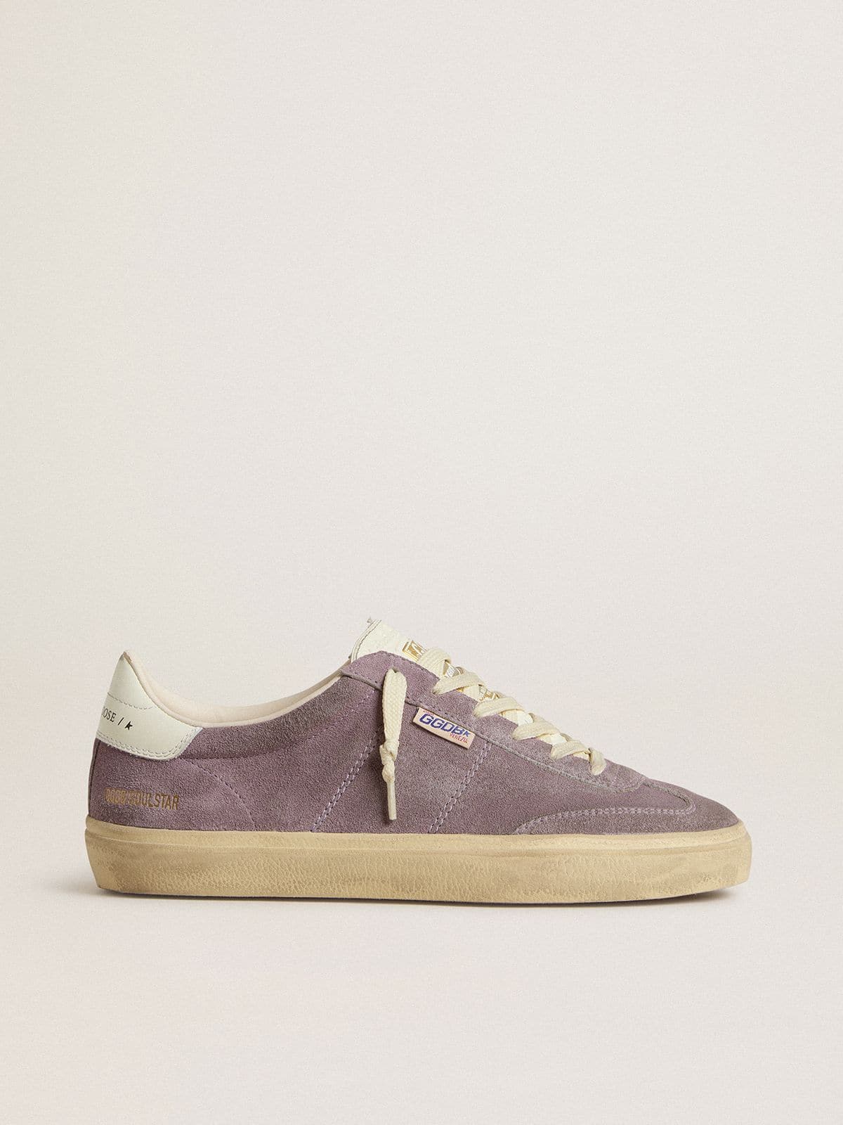Golden Goose Women’s Soul Star In Lilac Suede With White Leather Heel Tab