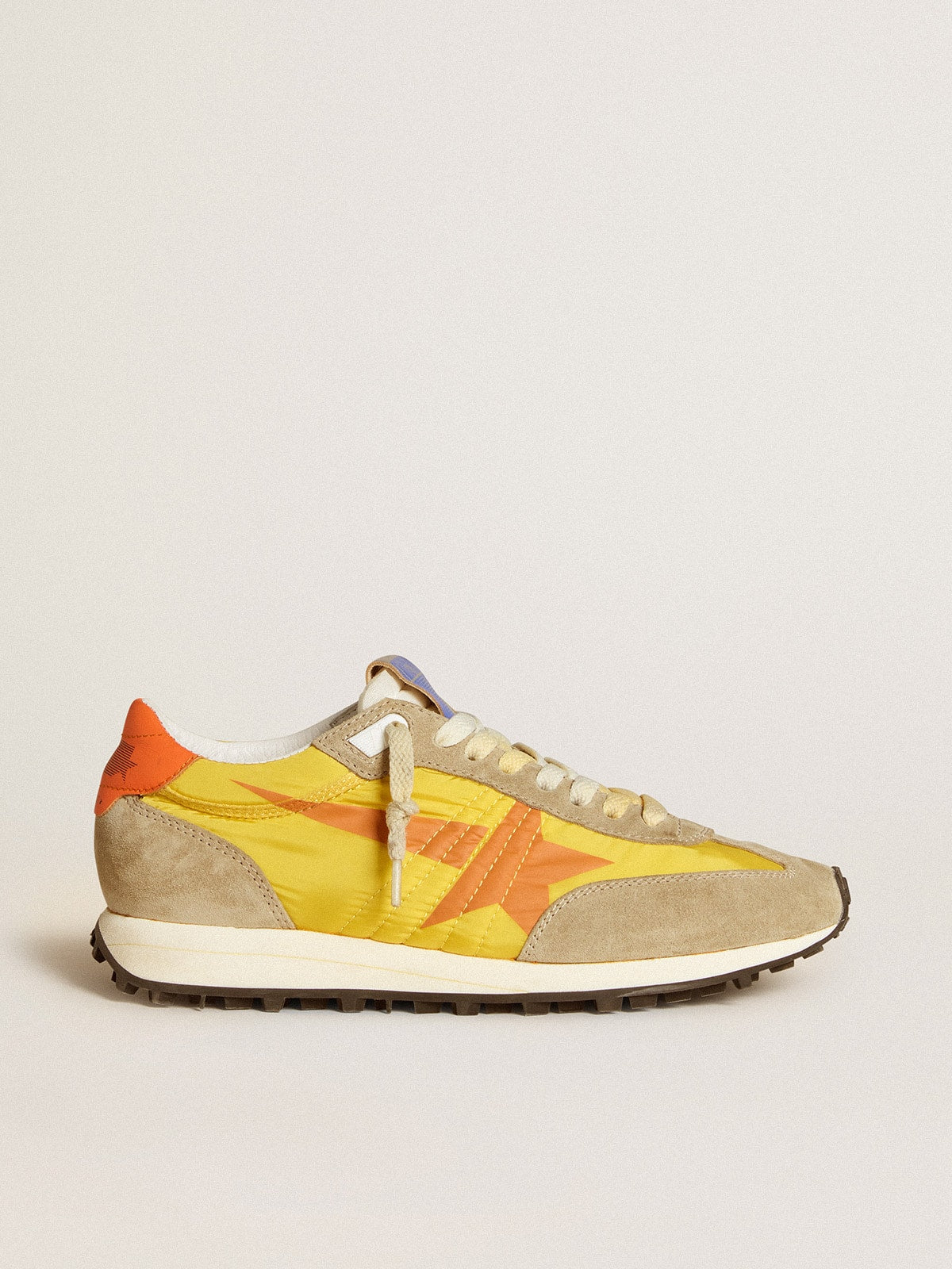 Golden Goose Women’s Marathon With Yellow Nylon Upper And Orange Star - Mind Türkiye