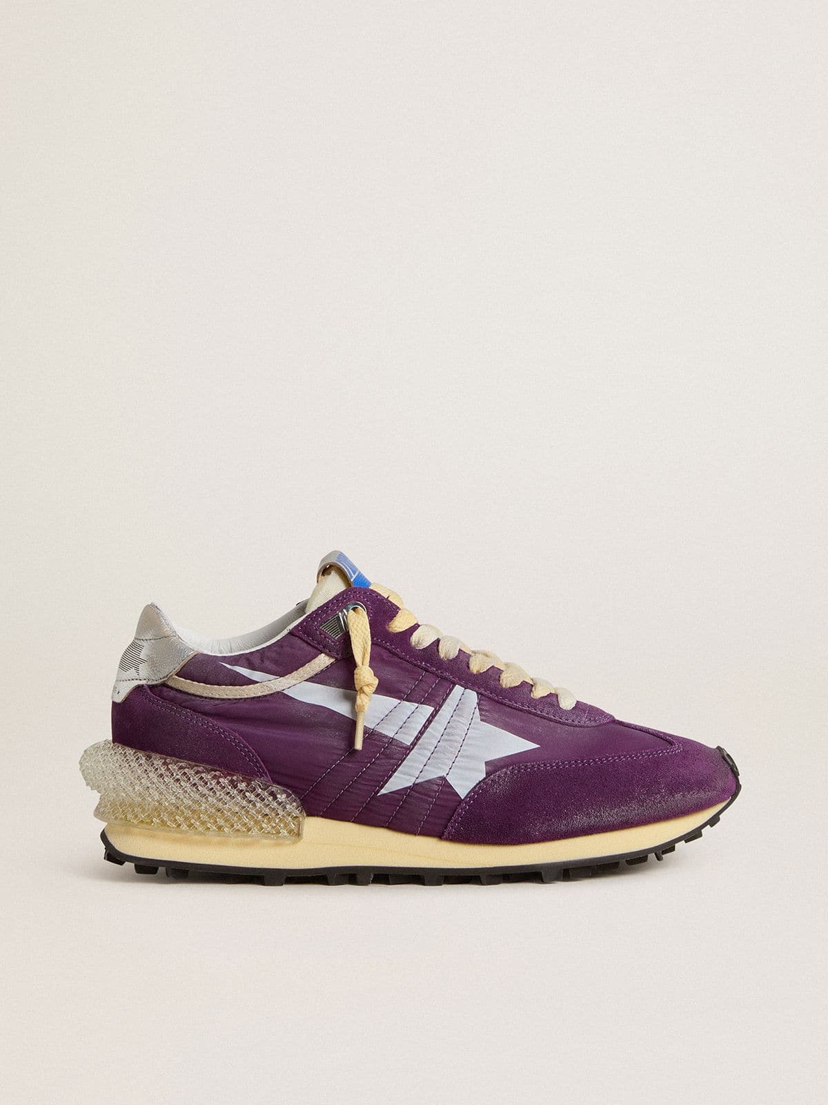 Golden Goose Women’s Marathon With Purple Nylon Upper And White Star - Mind Türkiye
