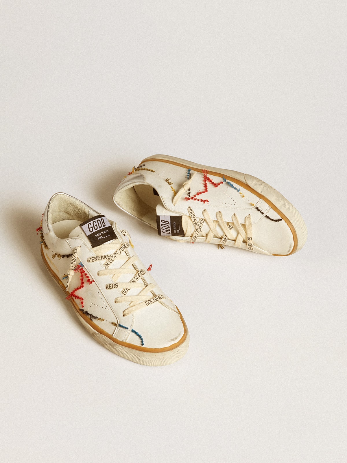 Golden Goose Women’s Super-Star LTD With Perforated Star And Metallic Leather Heel Tab - Mind Türkiye