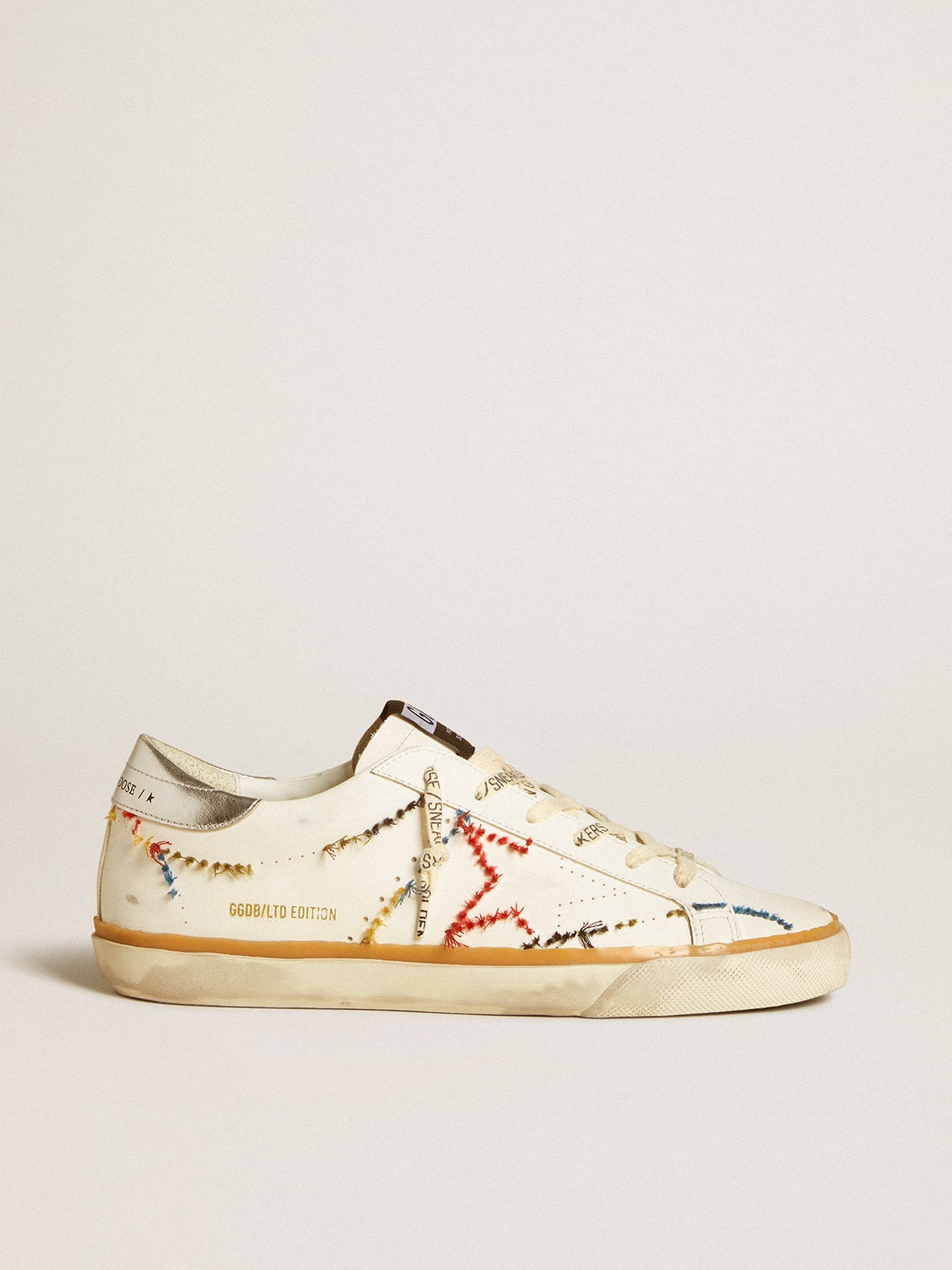 Golden Goose Women’s Super-Star LTD With Perforated Star And Metallic Leather Heel Tab - Mind Türkiye