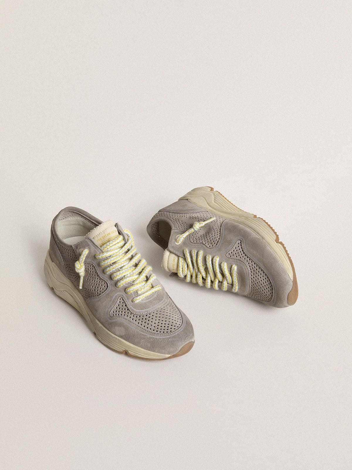 Golden Goose Women’s Running Sole In Gray Suede With Gray Suede Star And Heel Tab - Mind Türkiye