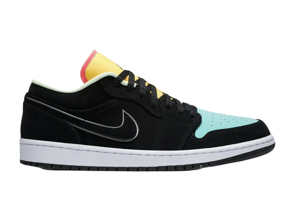 Nike Air Jordan 1 Low Black Aurora Green Laser Orange