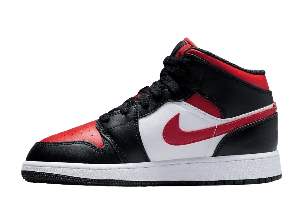 Nike Air Jordan 1 Mid Black Fire Red (GS) - Mind Türkiye