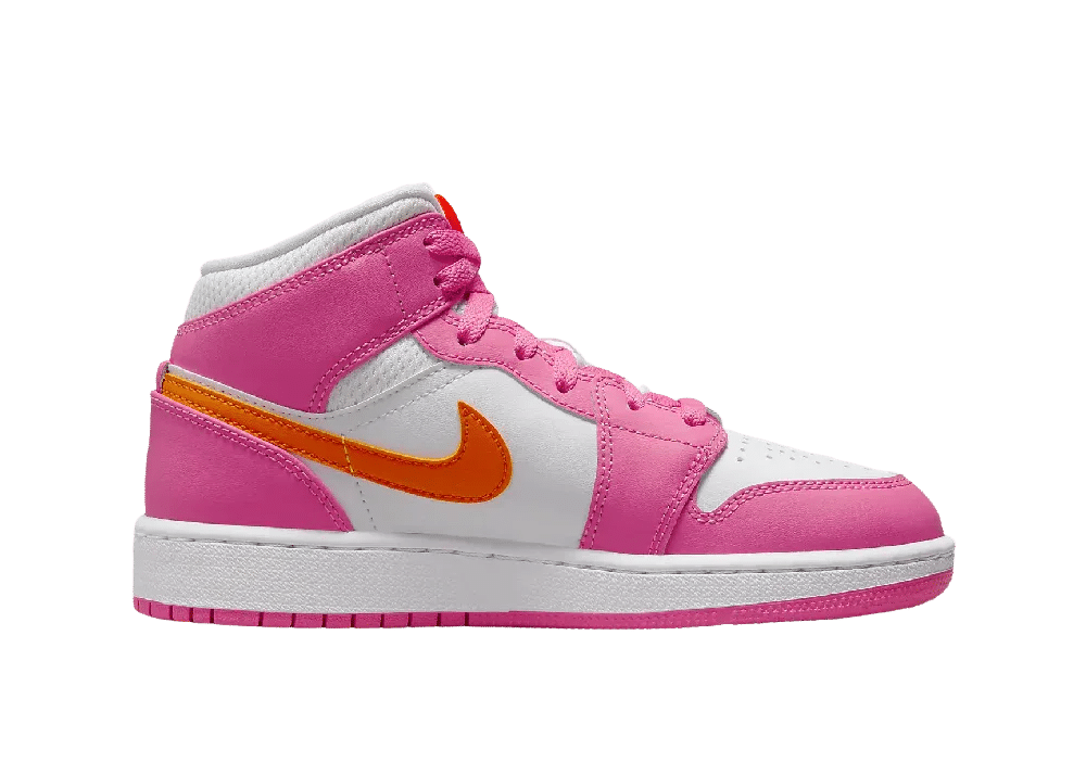 Nike Air Jordan 1 Mid Pinksicle Safety Orange (GS)