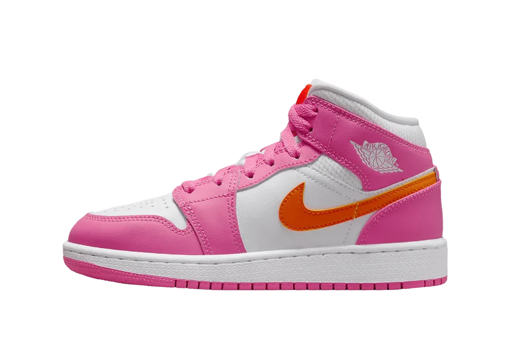 Nike Air Jordan 1 Mid Pinksicle Safety Orange (GS) - Mind Türkiye