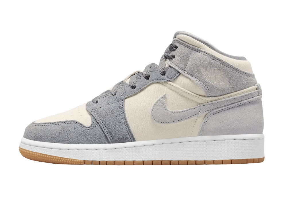Nike Air Jordan 1 Mid SE Coconut Milk Particle Grey (GS) - Mind Türkiye
