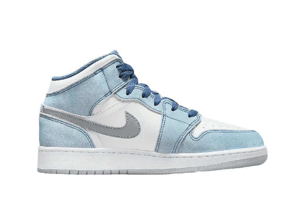 Nike Air Jordan 1 Mid SE French Blue Light Steel (GS) - Mind Türkiye