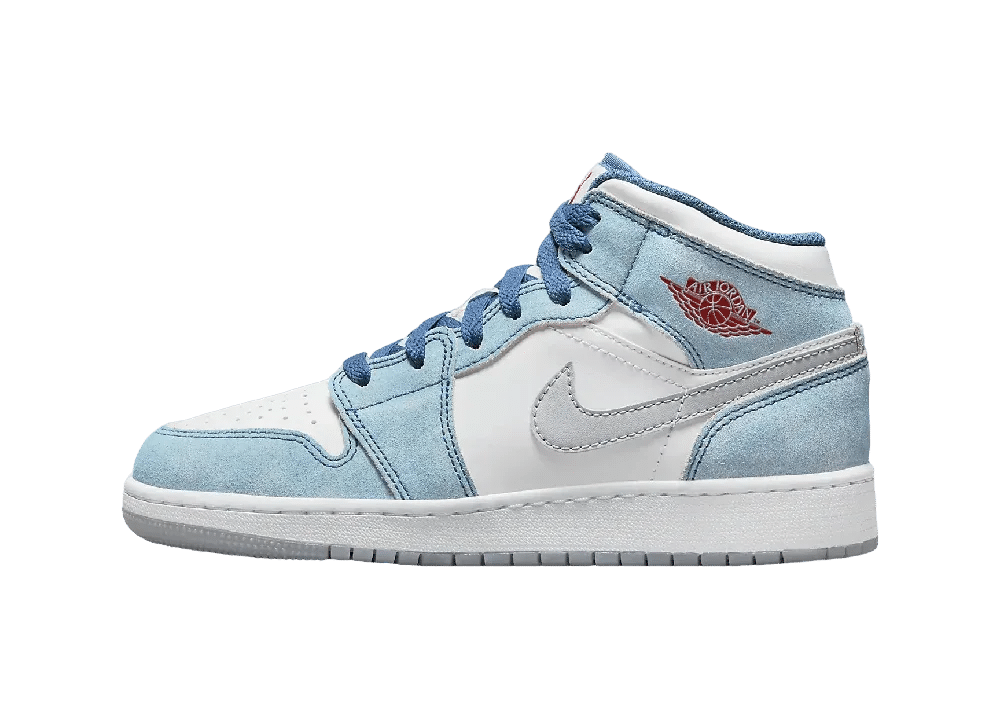 Nike Air Jordan 1 Mid SE French Blue Light Steel (GS) - Mind Türkiye