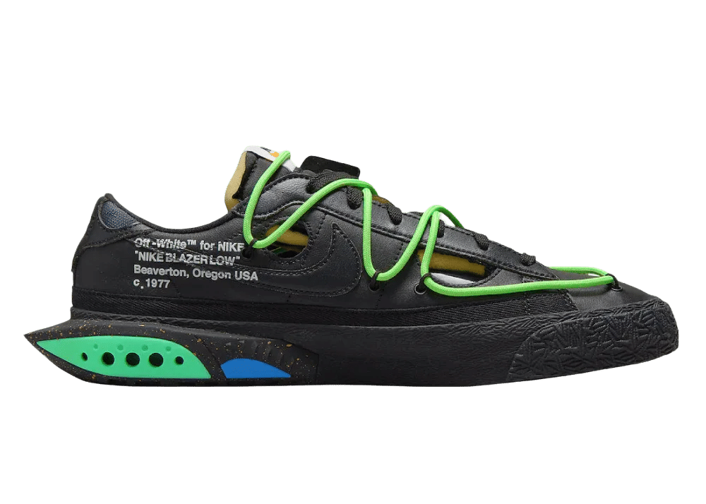 Nike Blazer Low Off-White Black Electro Green - Mind Türkiye