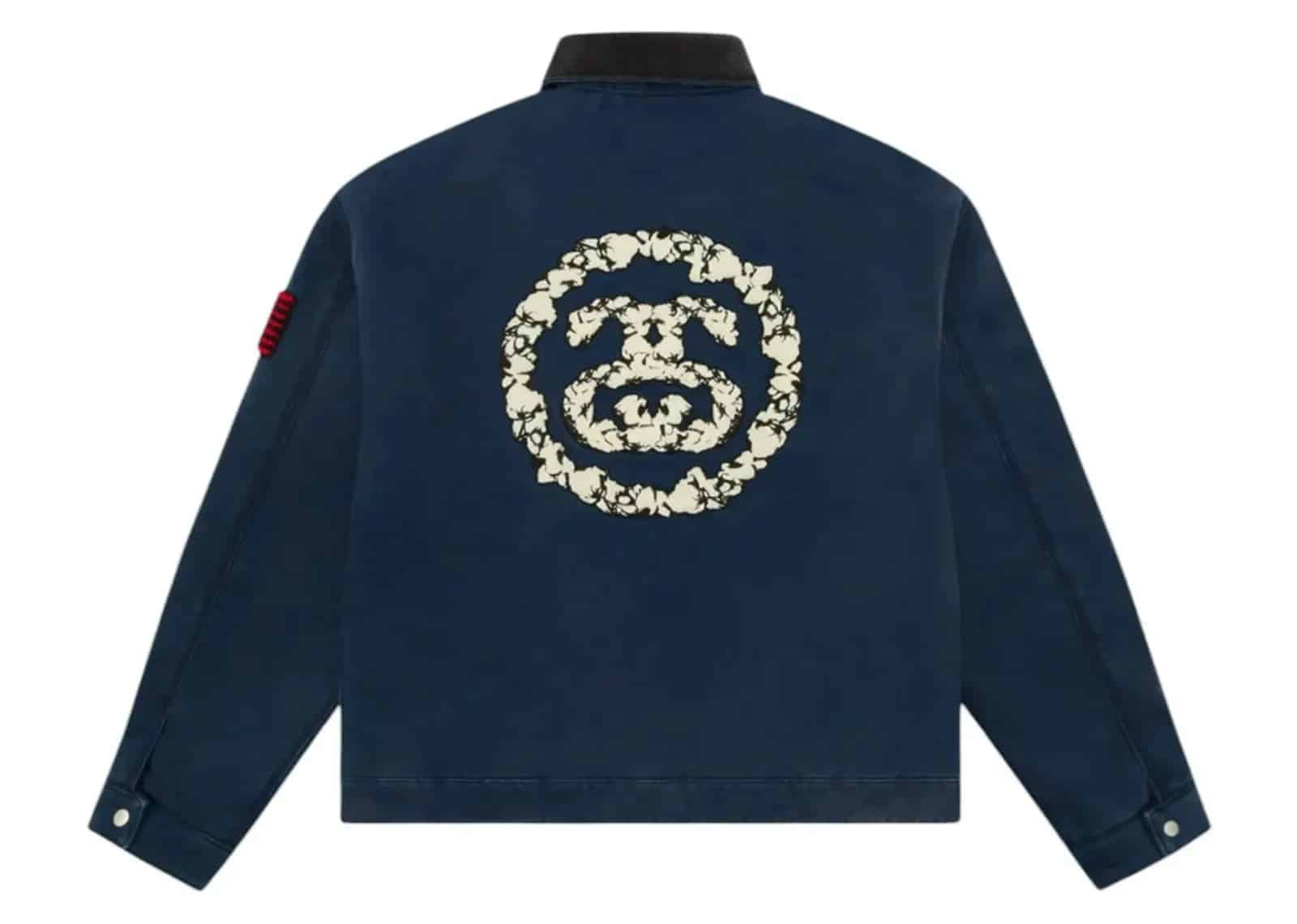 Denim Tears x Stussy Never Renege Canvas Work Jacket Navy Black - Mind Türkiye