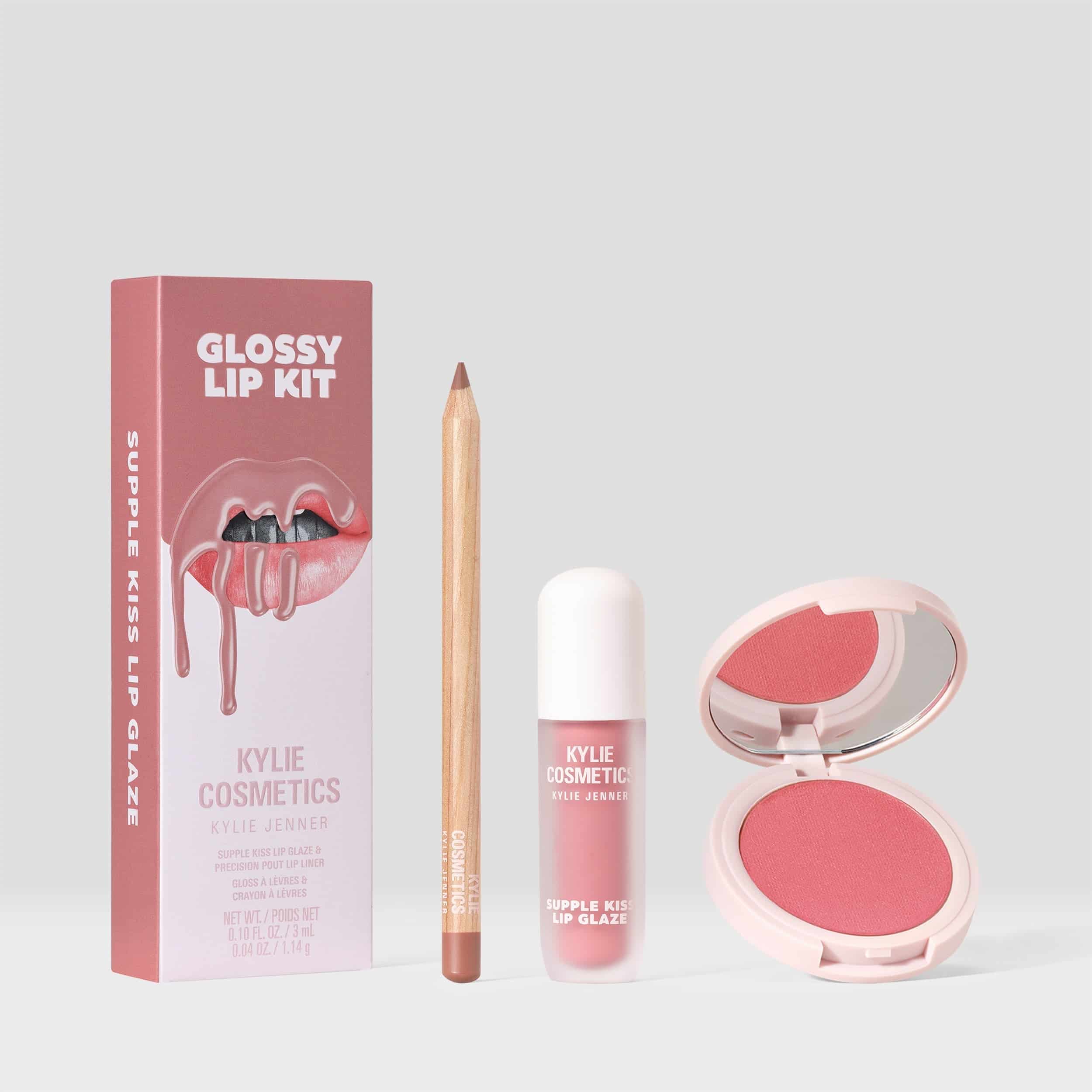 Kylie Glossy Lip Kit And Hybrid Blush Duo